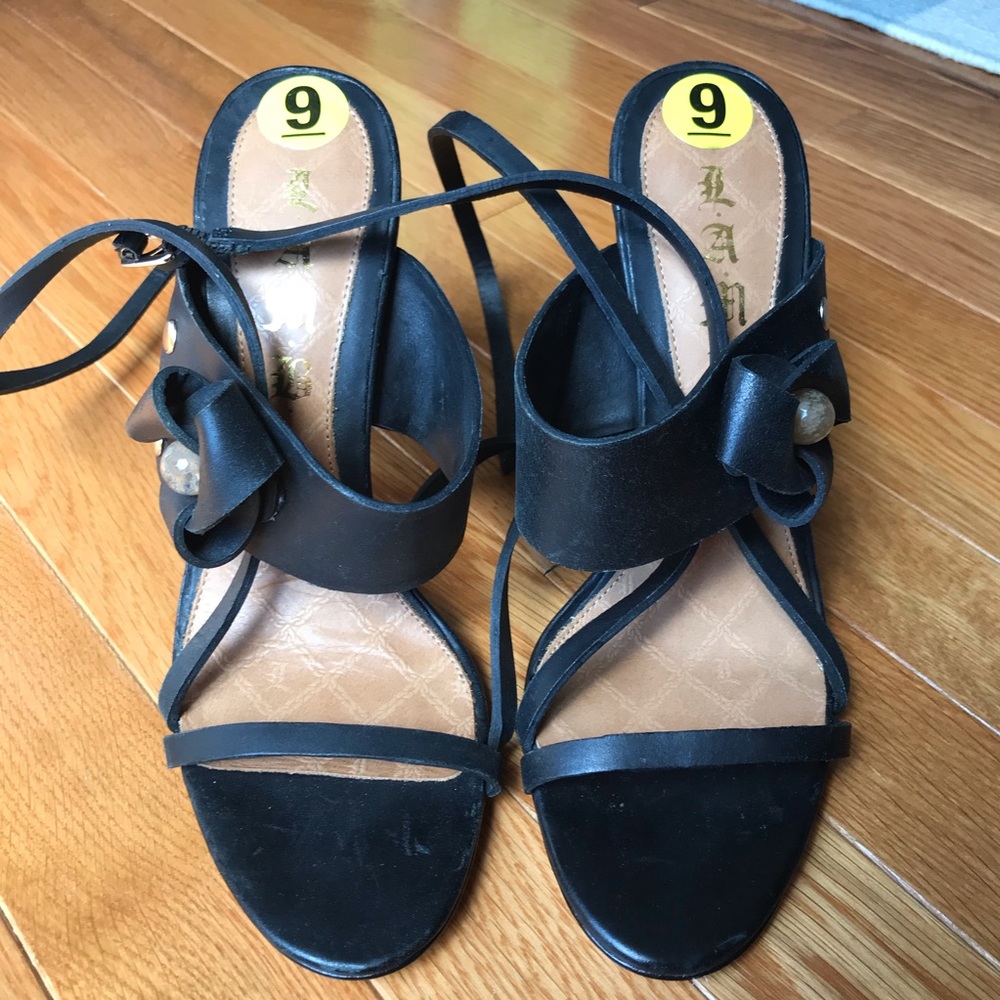NWOT L.A.M.B. Sandal, Black, 9